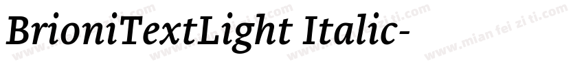 BrioniTextLight Italic字体转换